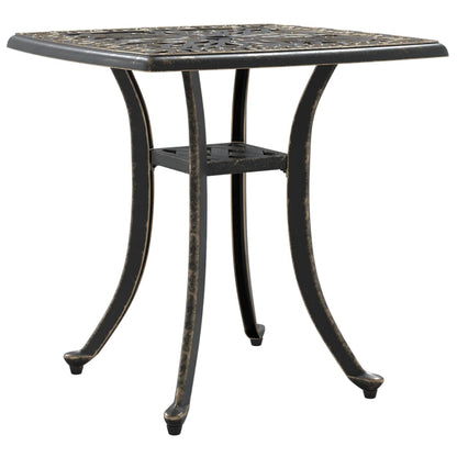 vidaXL Garden Table Bronze 53x53x53 cm Cast Aluminium - Brown