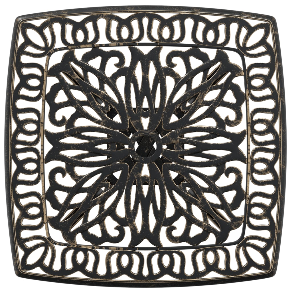 vidaXL Garden Table Bronze 53x53x53 cm Cast Aluminium - Brown