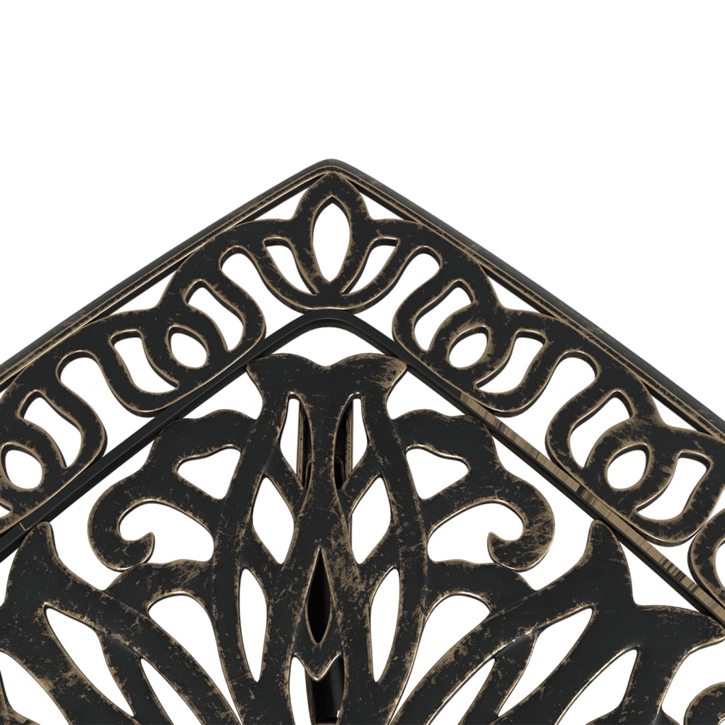 vidaXL Garden Table Bronze 53x53x53 cm Cast Aluminium - Brown