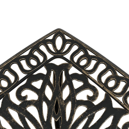 vidaXL Garden Table Bronze 53x53x53 cm Cast Aluminium - Brown