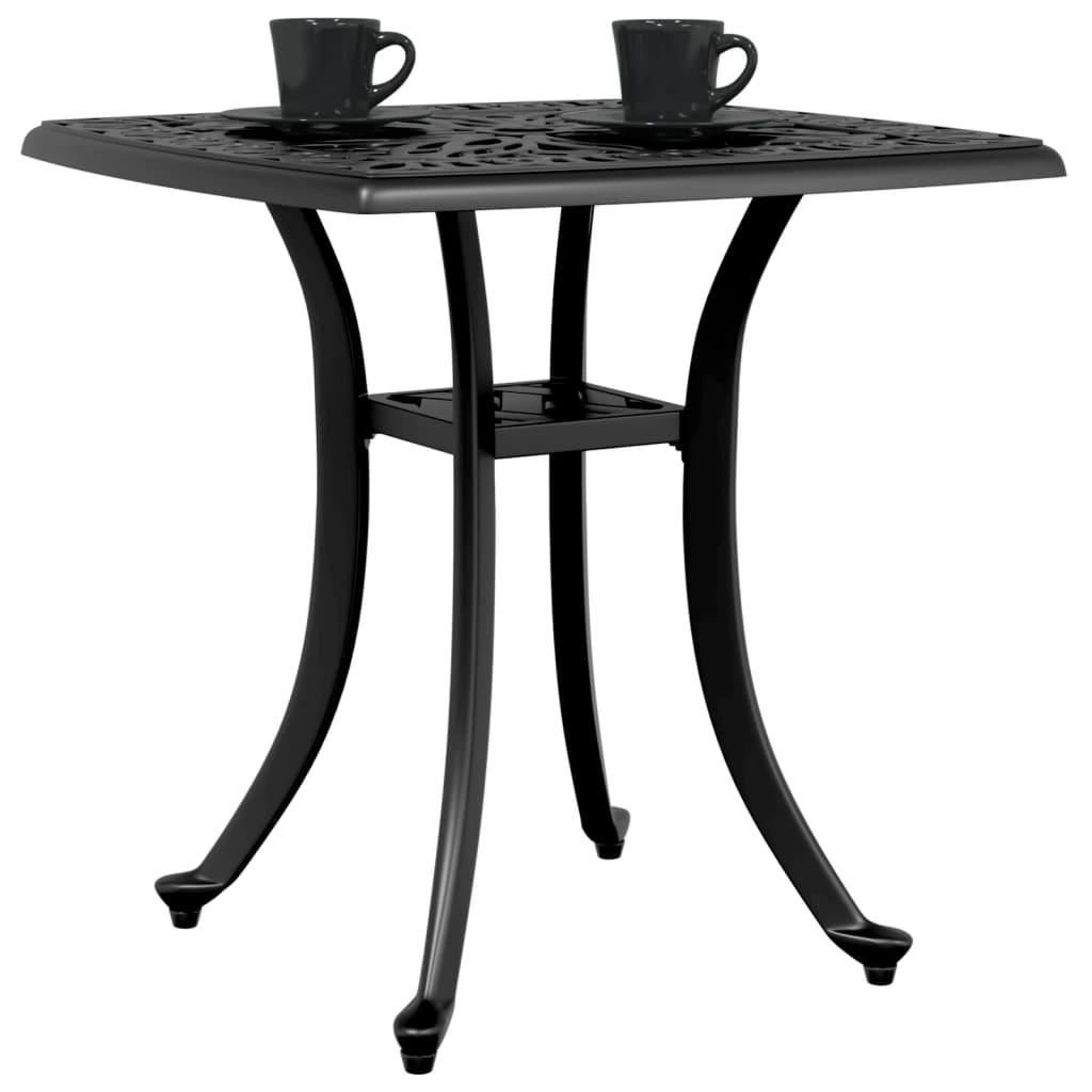 vidaXL Garden Table Black 53x53x53 cm Cast Aluminium