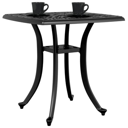 vidaXL Garden Table Black 53x53x53 cm Cast Aluminium