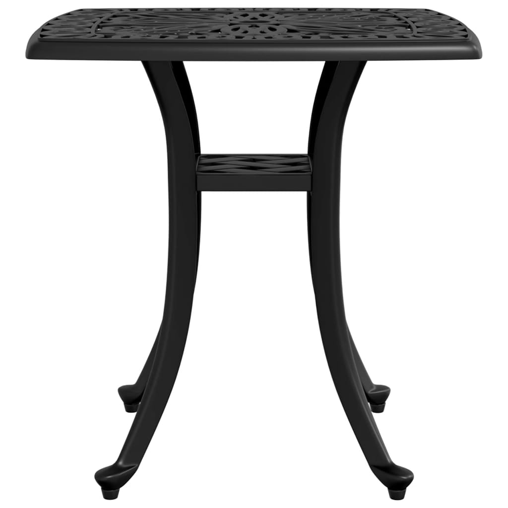 vidaXL Garden Table Black 53x53x53 cm Cast Aluminium