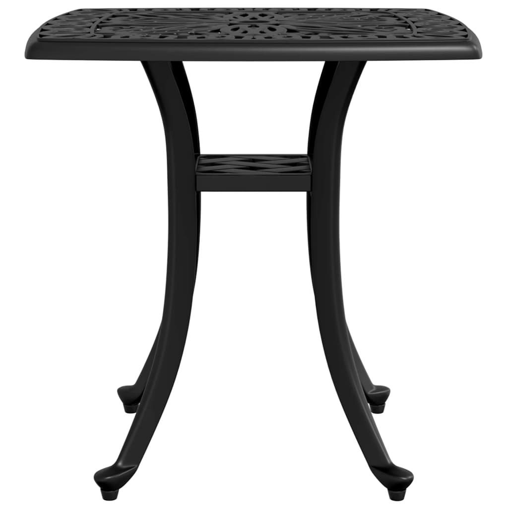 vidaXL Garden Table Black 53x53x53 cm Cast Aluminium