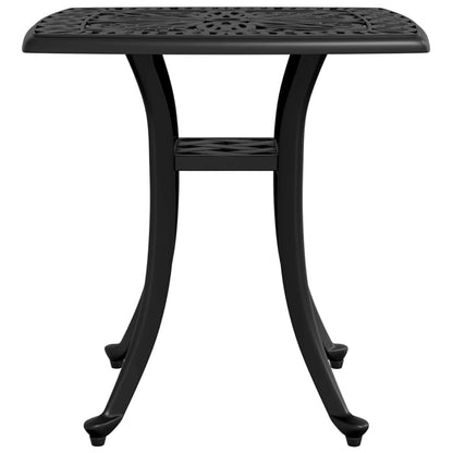vidaXL Garden Table Black 53x53x53 cm Cast Aluminium
