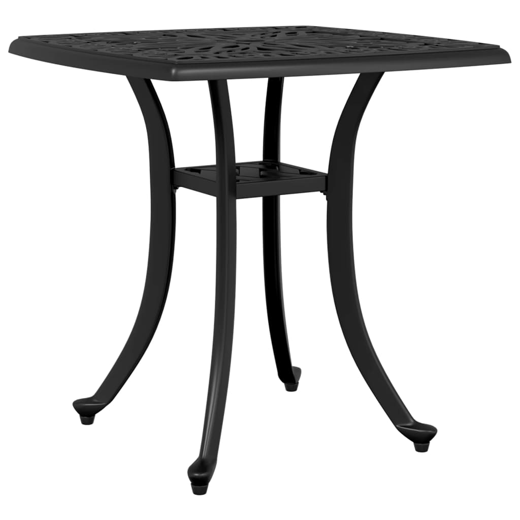 vidaXL Garden Table Black 53x53x53 cm Cast Aluminium