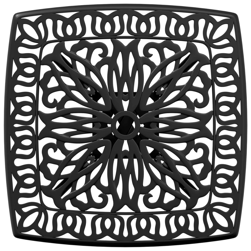 vidaXL Garden Table Black 53x53x53 cm Cast Aluminium