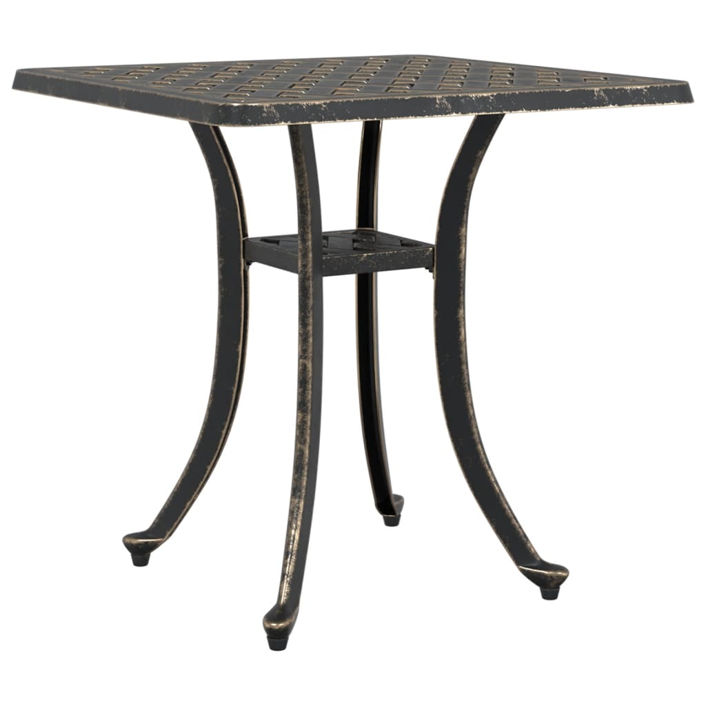 vidaXL Garden Table Bronze 53x53x53 cm Cast Aluminium - Brown - 26080