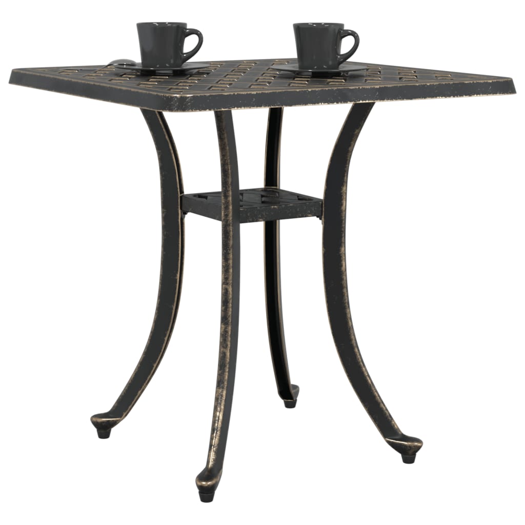 vidaXL Garden Table Bronze 53x53x53 cm Cast Aluminium - Brown - 26080