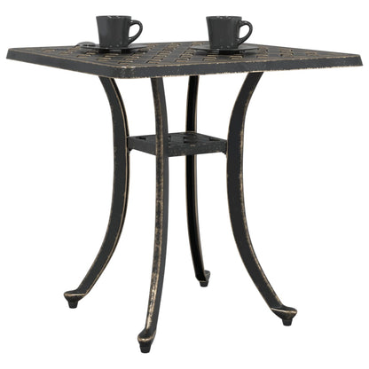 vidaXL Garden Table Bronze 53x53x53 cm Cast Aluminium - Brown - 26080