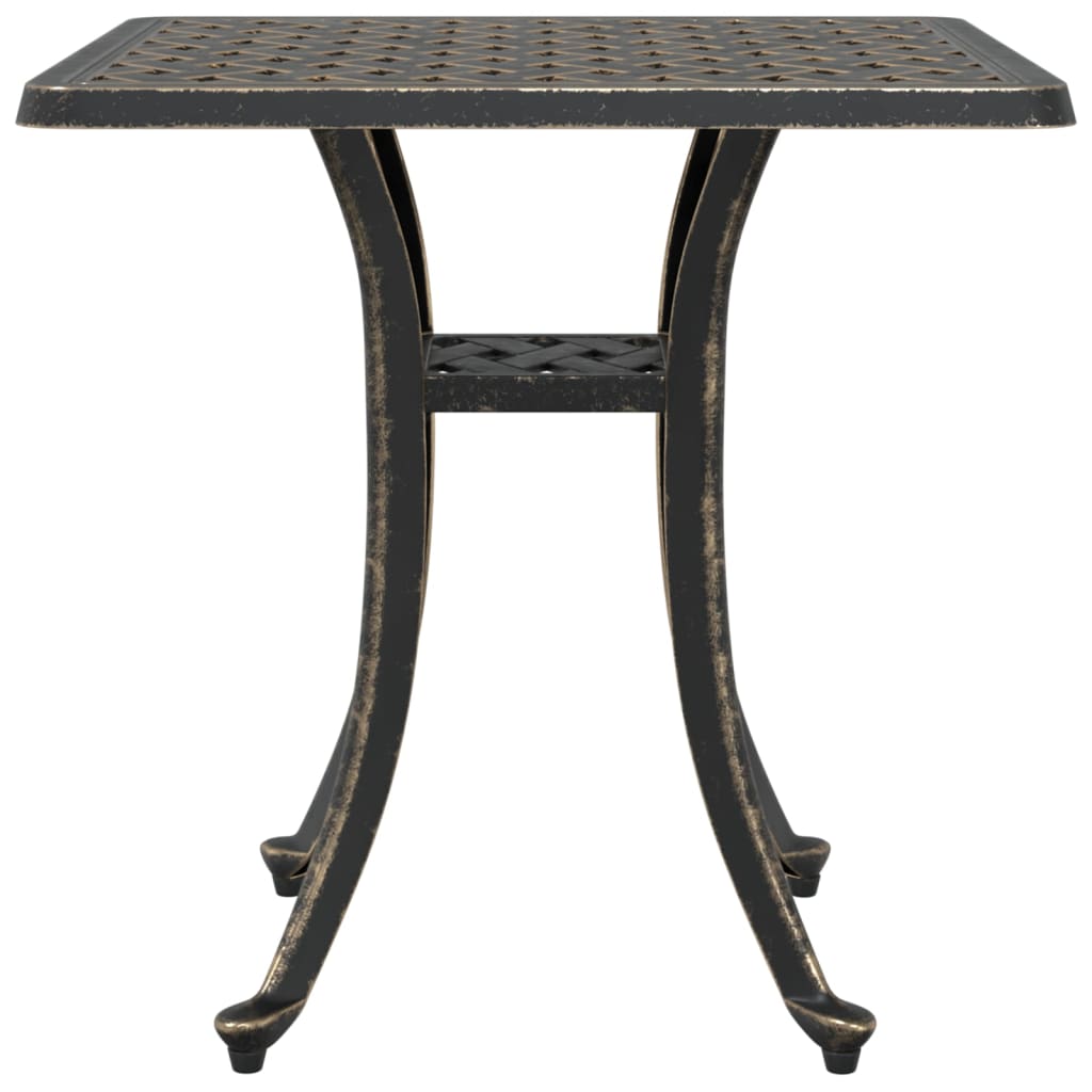 vidaXL Garden Table Bronze 53x53x53 cm Cast Aluminium - Brown - 26080