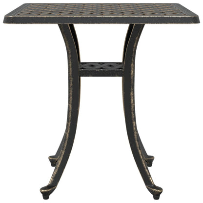 vidaXL Garden Table Bronze 53x53x53 cm Cast Aluminium - Brown - 26080