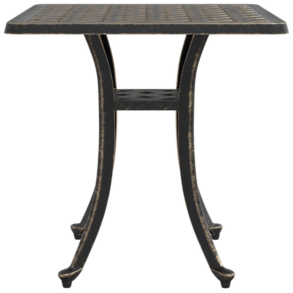 vidaXL Garden Table Bronze 53x53x53 cm Cast Aluminium - Brown - 26080