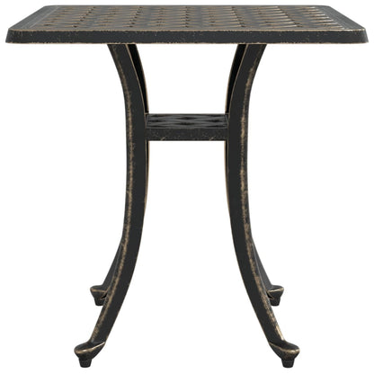 vidaXL Garden Table Bronze 53x53x53 cm Cast Aluminium - Brown - 26080