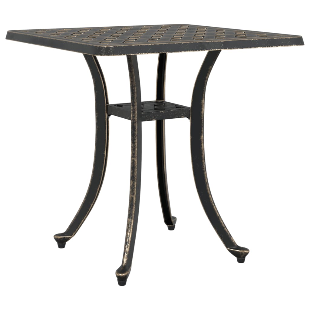 vidaXL Garden Table Bronze 53x53x53 cm Cast Aluminium - Brown - 26080
