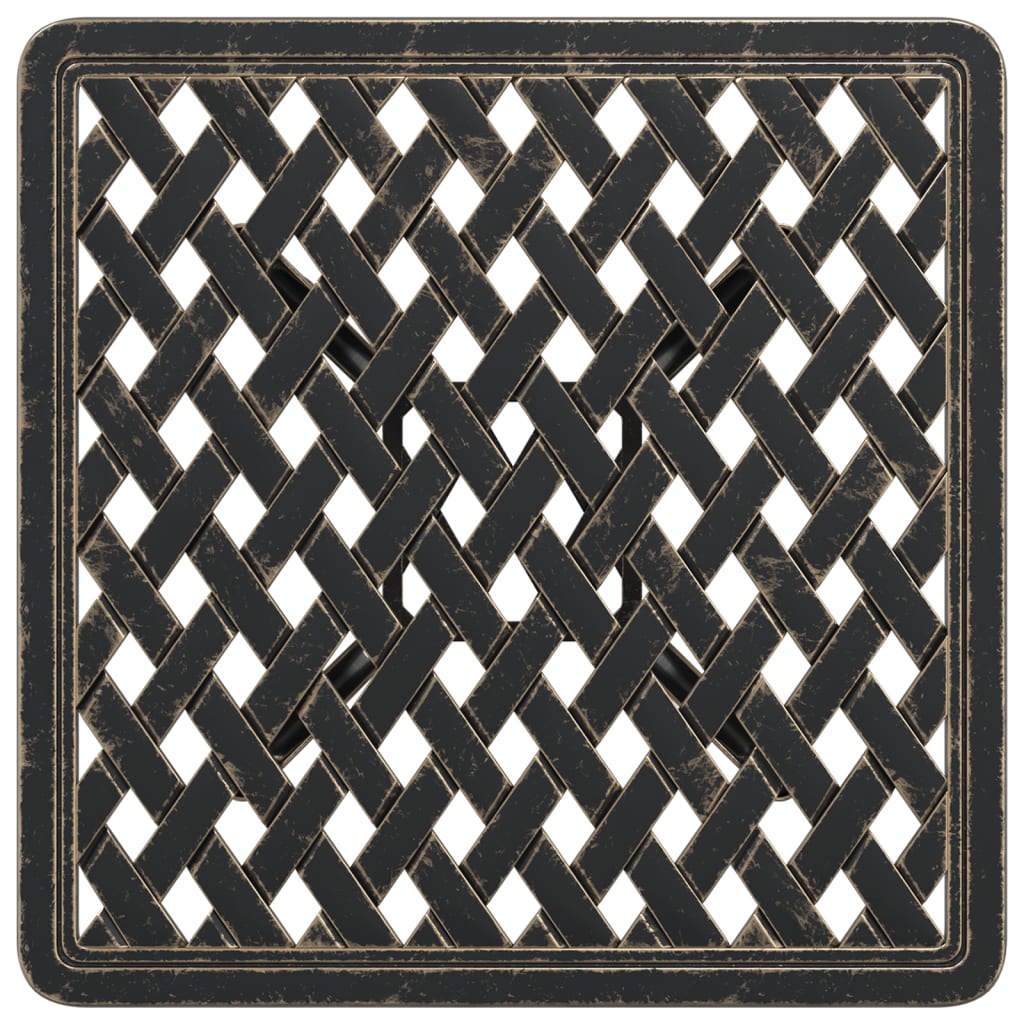 vidaXL Garden Table Bronze 53x53x53 cm Cast Aluminium - Brown - 26080
