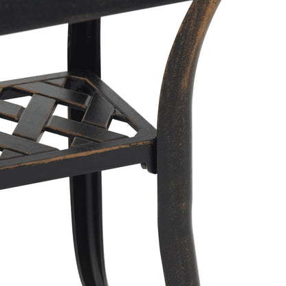 vidaXL Garden Table Bronze 53x53x53 cm Cast Aluminium - Brown - 26080