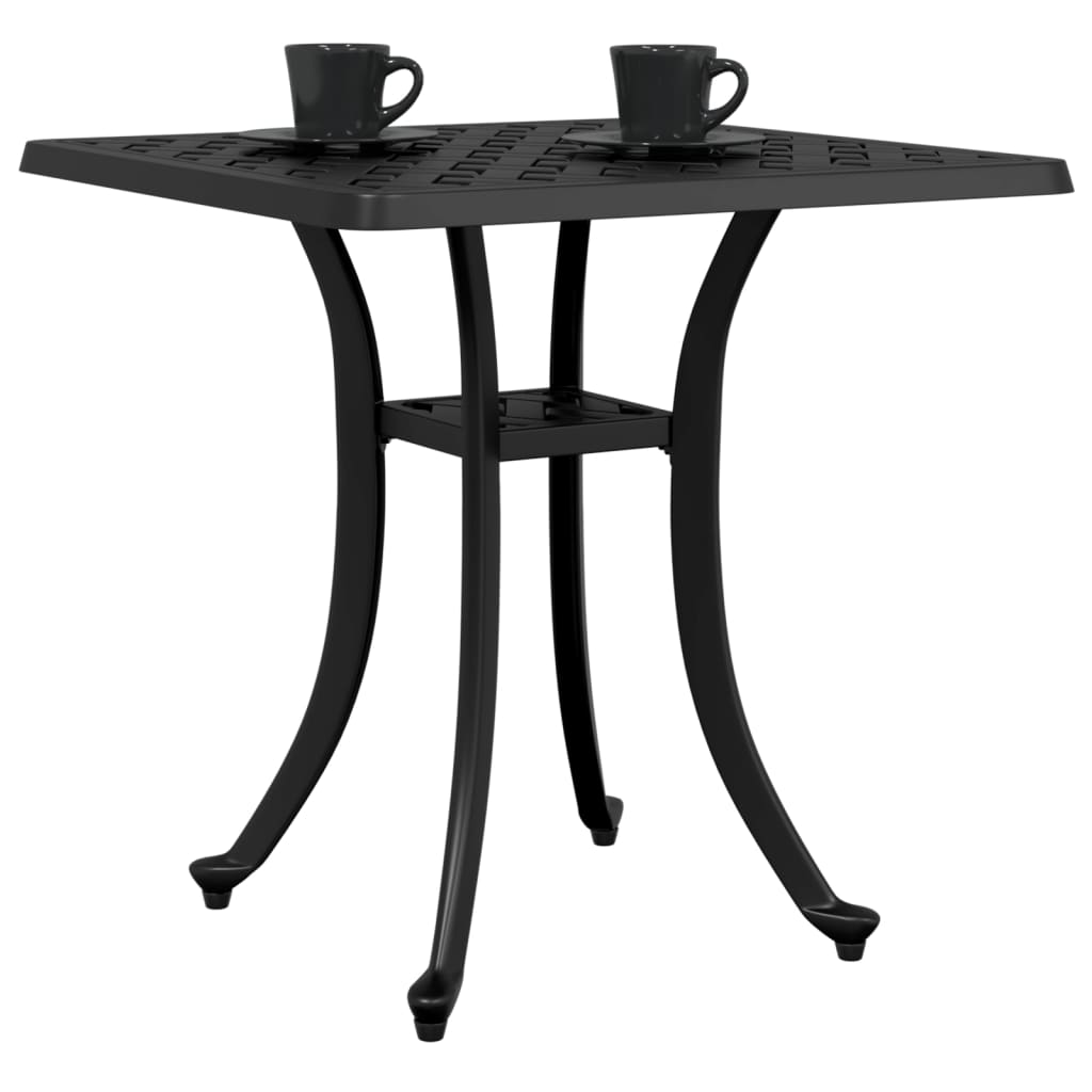 vidaXL Garden Table Black 53x53x53 cm Cast Aluminium - 26084