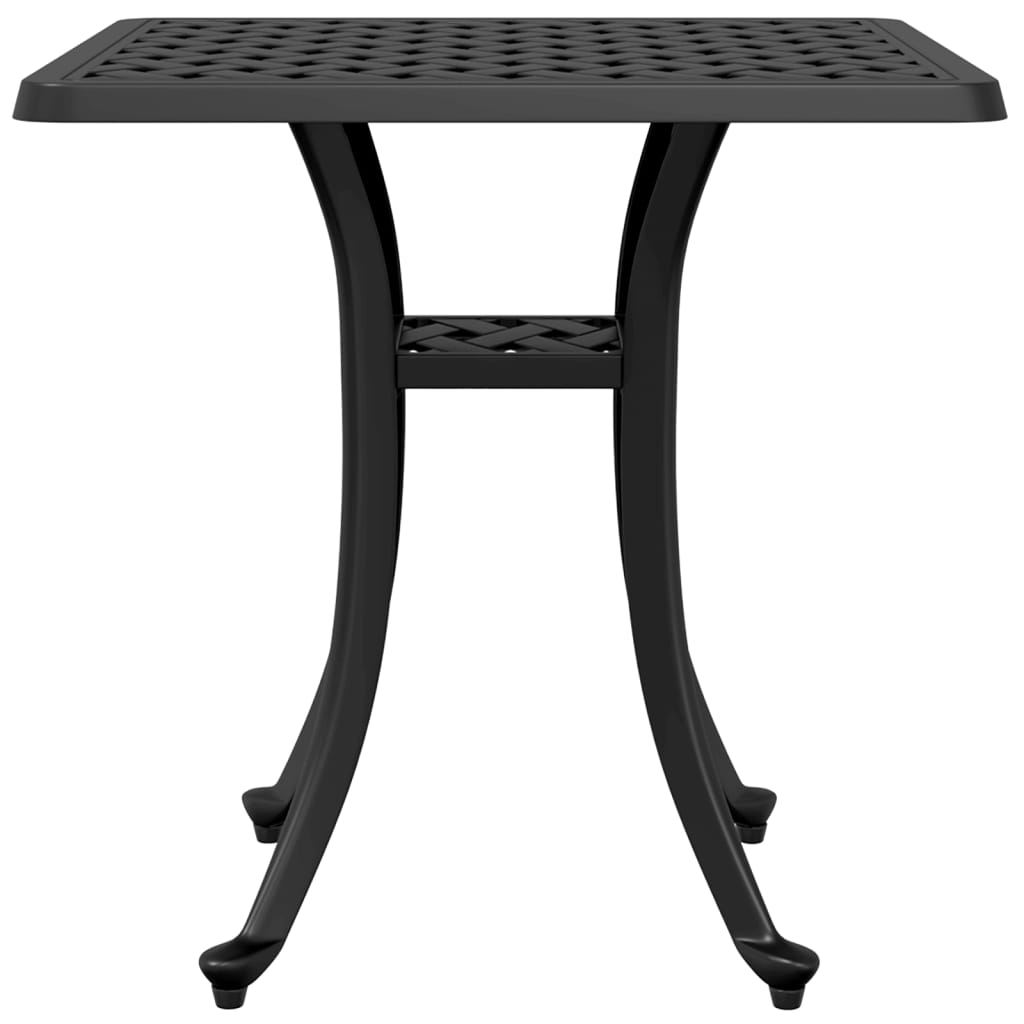 vidaXL Garden Table Black 53x53x53 cm Cast Aluminium - 26084