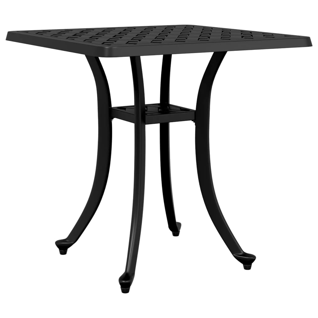 vidaXL Garden Table Black 53x53x53 cm Cast Aluminium - 26084