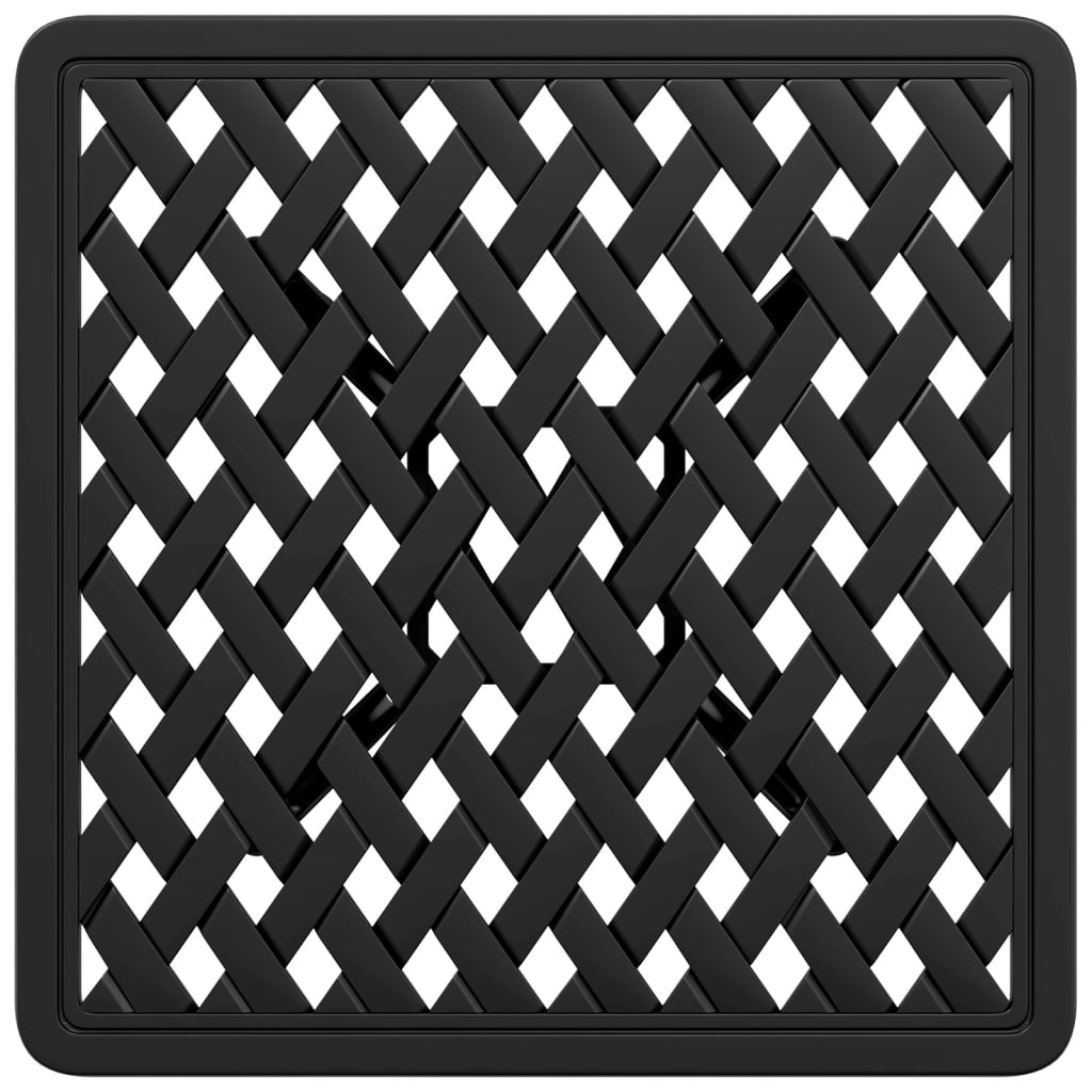 vidaXL Garden Table Black 53x53x53 cm Cast Aluminium - 26084