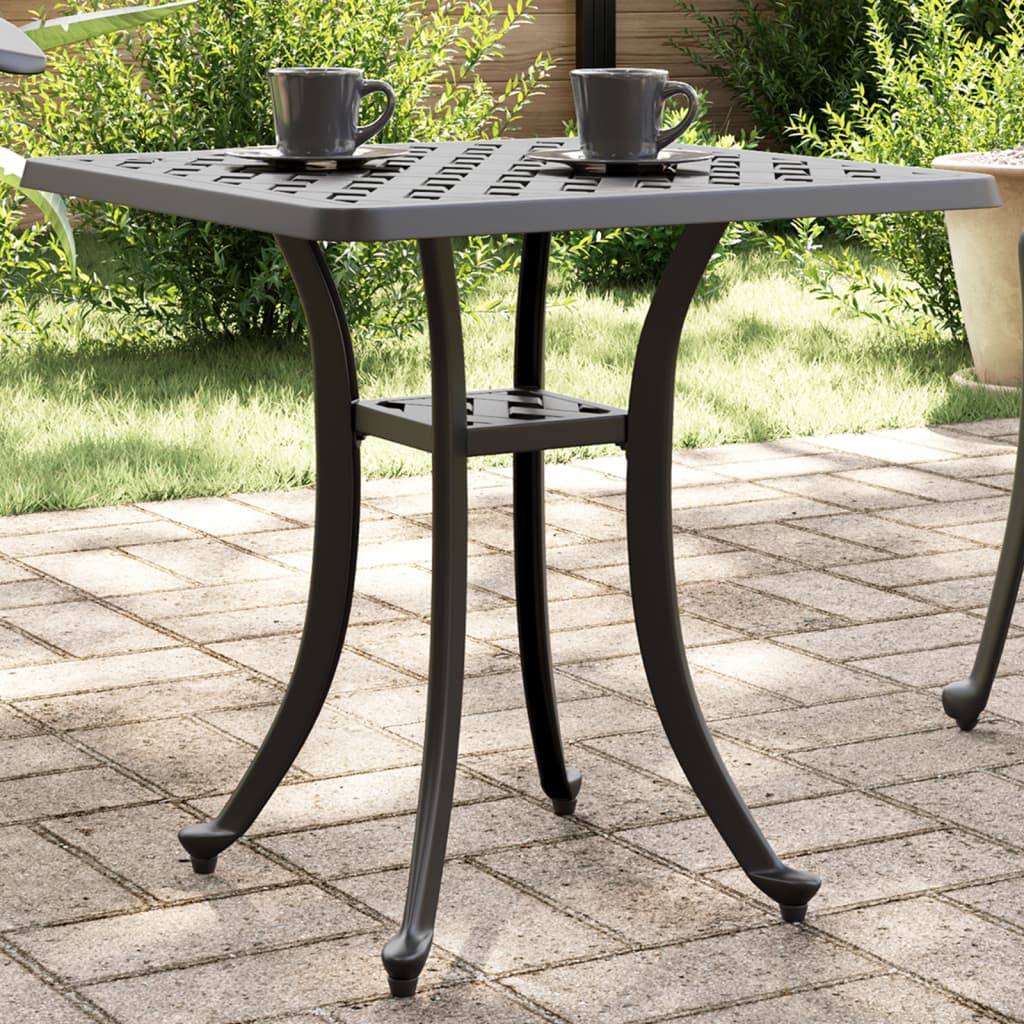 vidaXL Garden Table Black 53x53x53 cm Cast Aluminium - 26084
