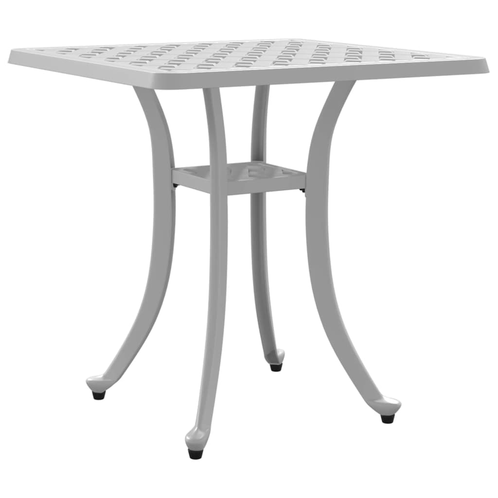 vidaXL Garden Table White 53x53x53 cm Cast Aluminium - 26093