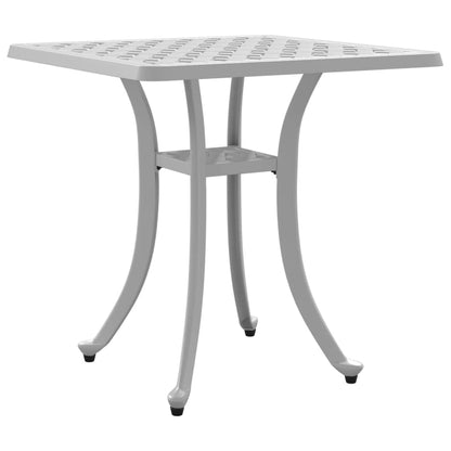 vidaXL Garden Table White 53x53x53 cm Cast Aluminium - 26093