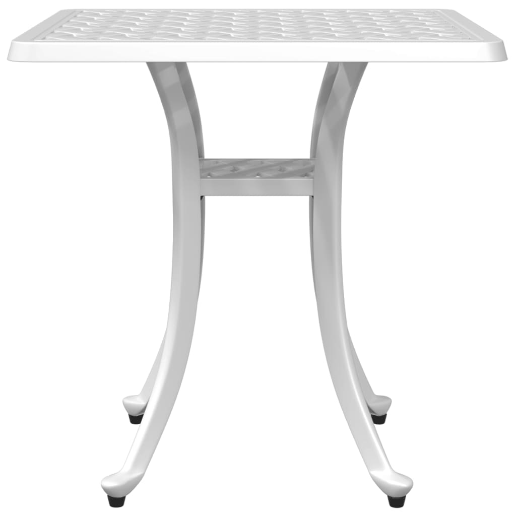 vidaXL Garden Table White 53x53x53 cm Cast Aluminium - 26093