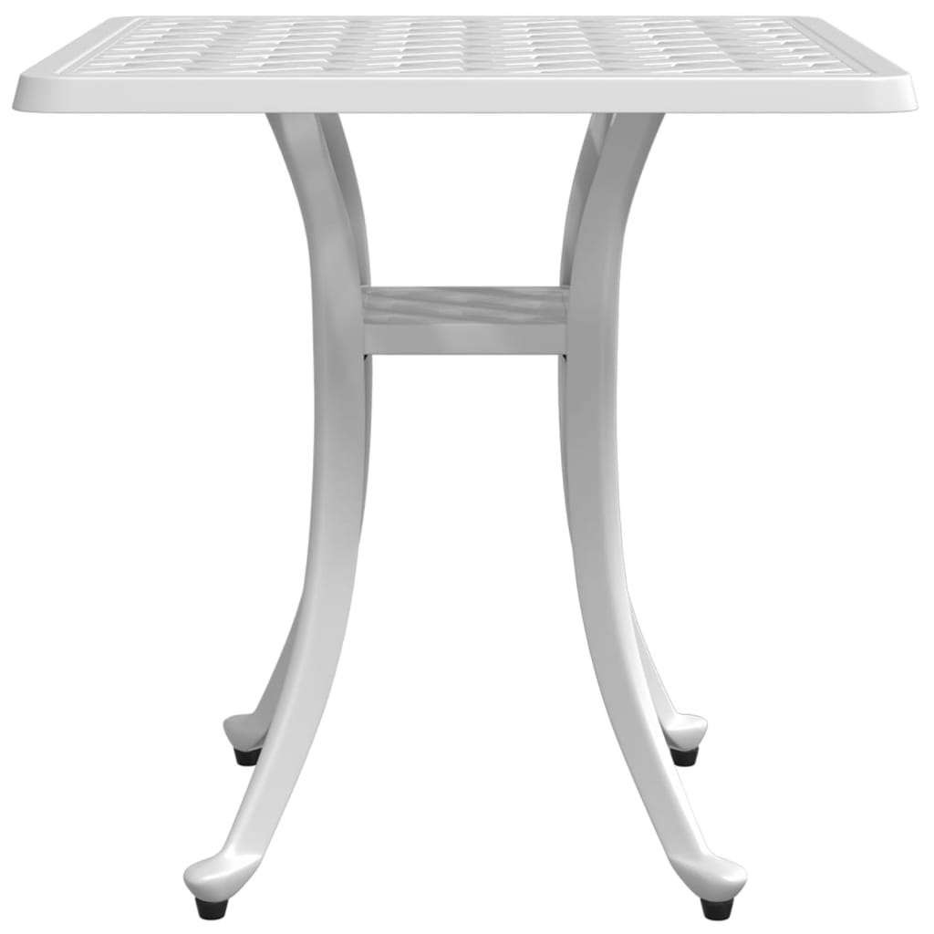 vidaXL Garden Table White 53x53x53 cm Cast Aluminium - 26093