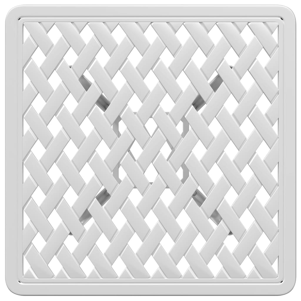 vidaXL Garden Table White 53x53x53 cm Cast Aluminium - 26093