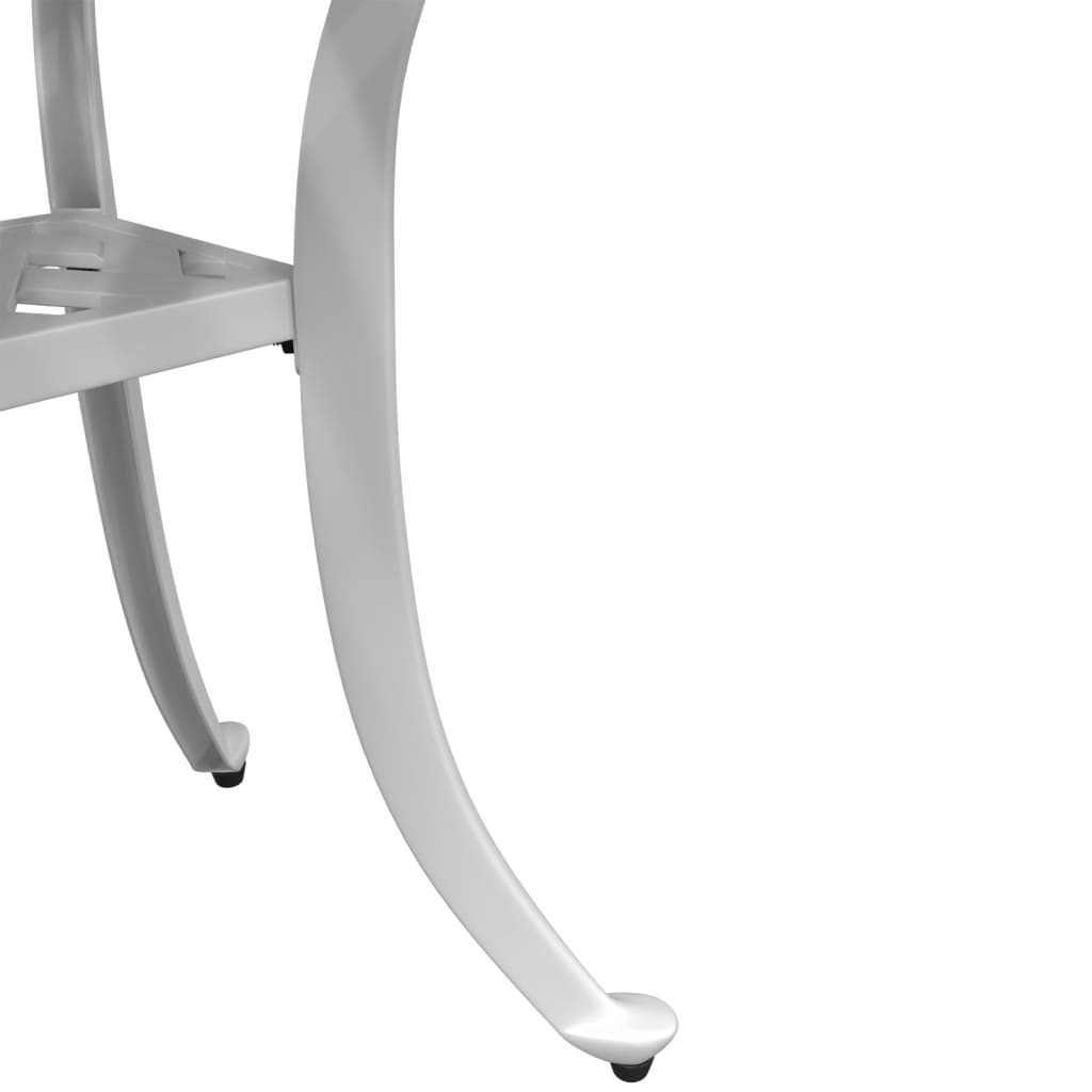 vidaXL Garden Table White 53x53x53 cm Cast Aluminium - 26093