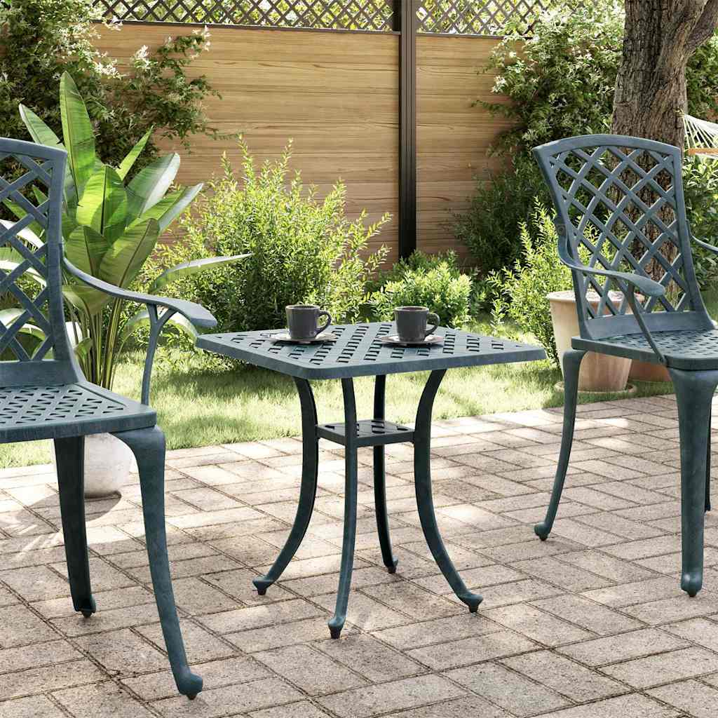 vidaXL Garden Table Green 53x53x53 cm Cast Aluminium - 26094