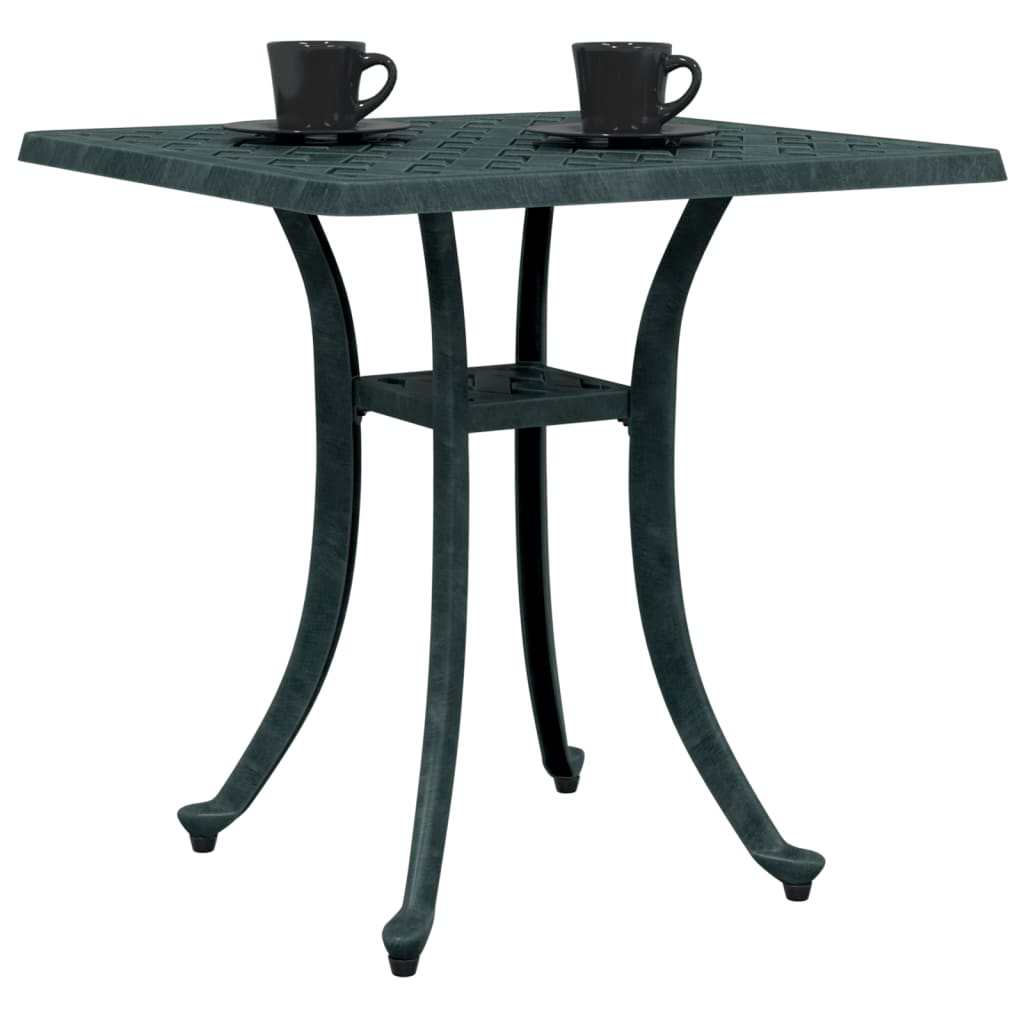 vidaXL Garden Table Green 53x53x53 cm Cast Aluminium - 26094