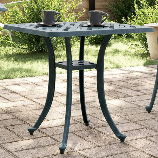 vidaXL Garden Table Green 53x53x53 cm Cast Aluminium - 26094