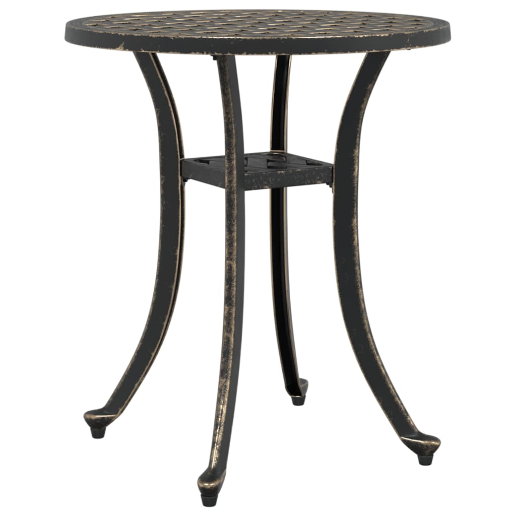 vidaXL Garden Table Bronze Ø48x53 cm Cast Aluminium - Brown