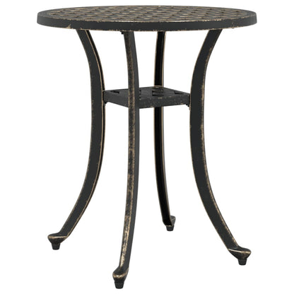 vidaXL Garden Table Bronze Ø48x53 cm Cast Aluminium - Brown