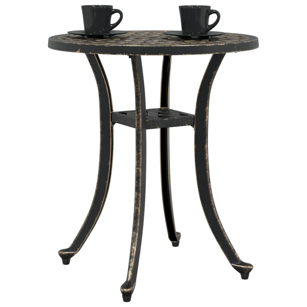 vidaXL Garden Table Bronze Ø48x53 cm Cast Aluminium - Brown
