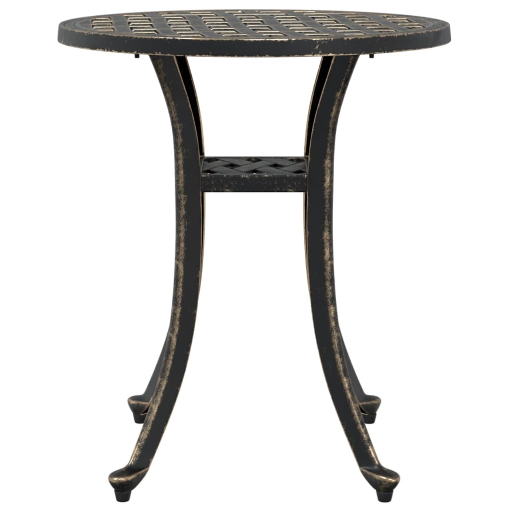 vidaXL Garden Table Bronze Ø48x53 cm Cast Aluminium - Brown