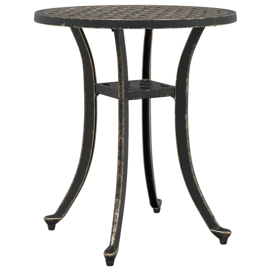 vidaXL Garden Table Bronze Ø48x53 cm Cast Aluminium - Brown