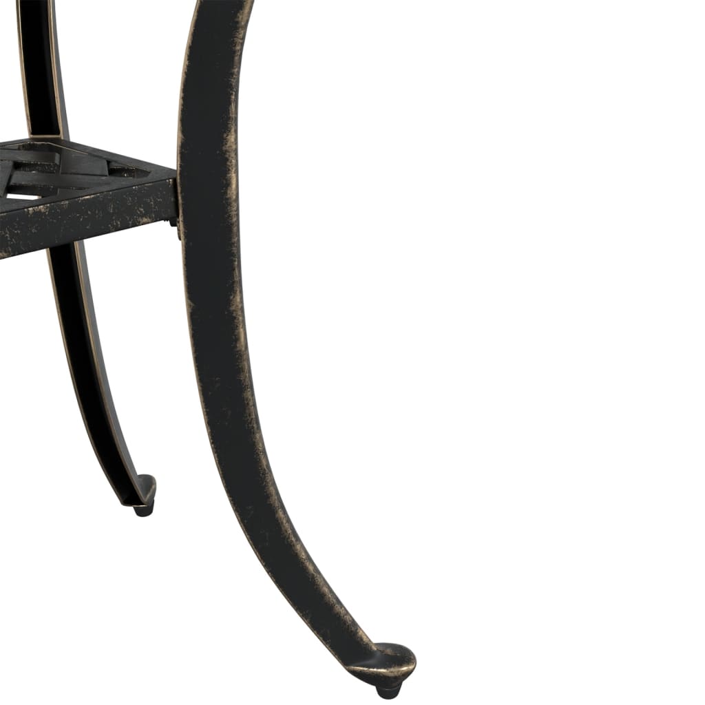 vidaXL Garden Table Bronze Ø48x53 cm Cast Aluminium - Brown