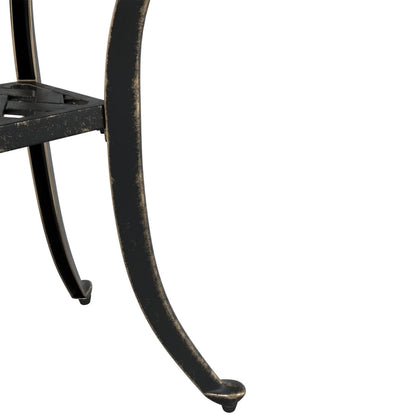 vidaXL Garden Table Bronze Ø48x53 cm Cast Aluminium - Brown