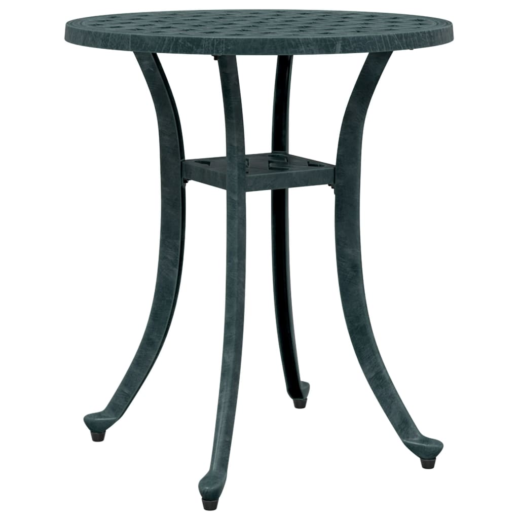 vidaXL Garden Table Green Ø48x53 cm Cast Aluminium