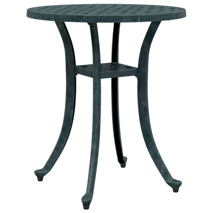 vidaXL Garden Table Green Ø48x53 cm Cast Aluminium