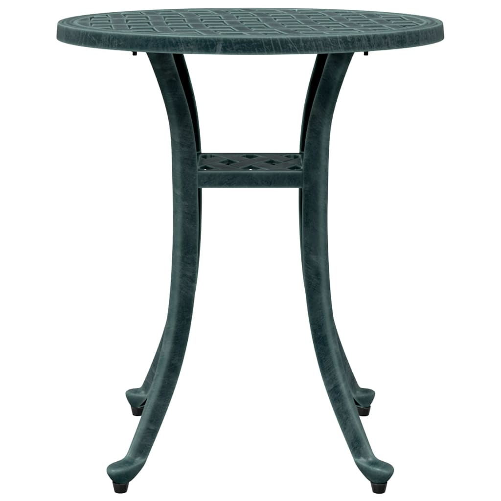 vidaXL Garden Table Green Ø48x53 cm Cast Aluminium