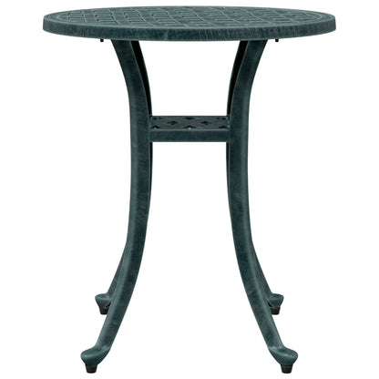 vidaXL Garden Table Green Ø48x53 cm Cast Aluminium