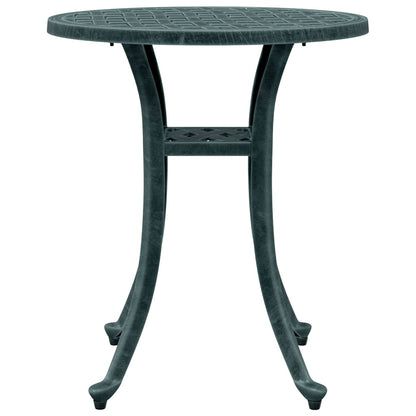 vidaXL Garden Table Green Ø48x53 cm Cast Aluminium