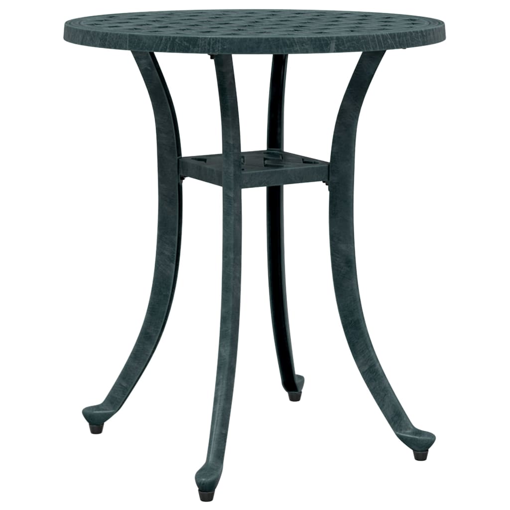 vidaXL Garden Table Green Ø48x53 cm Cast Aluminium