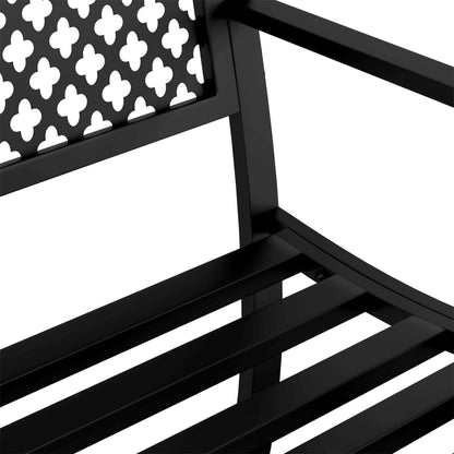 vidaXL Garden Bench 119 cm Black Steel - 31543