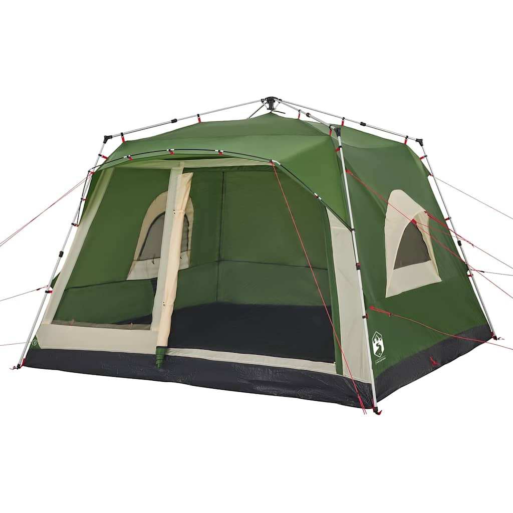 vidaXL Family Tent Cabin 7-Person Green Quick Release